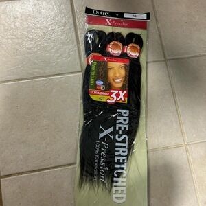 3X Pressed Ultra Braided Hair Extensions - 20 inches‎ long, 10 piece